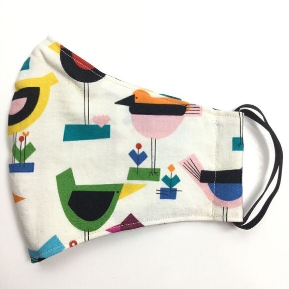 ‎2/$15 - Bird Mask, Modern Bird Pattern Face Mask, Filti Filter - Picture 2 of 14